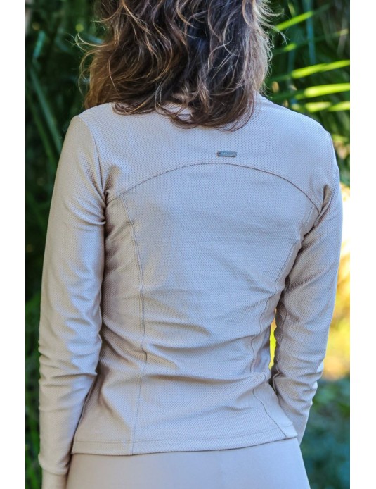 Casaco Textura Golden Nude