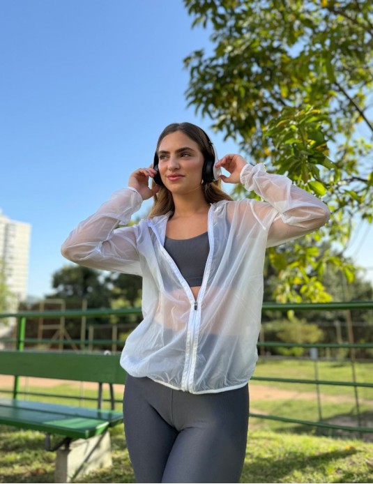 Jaqueta Corta vento Run branco